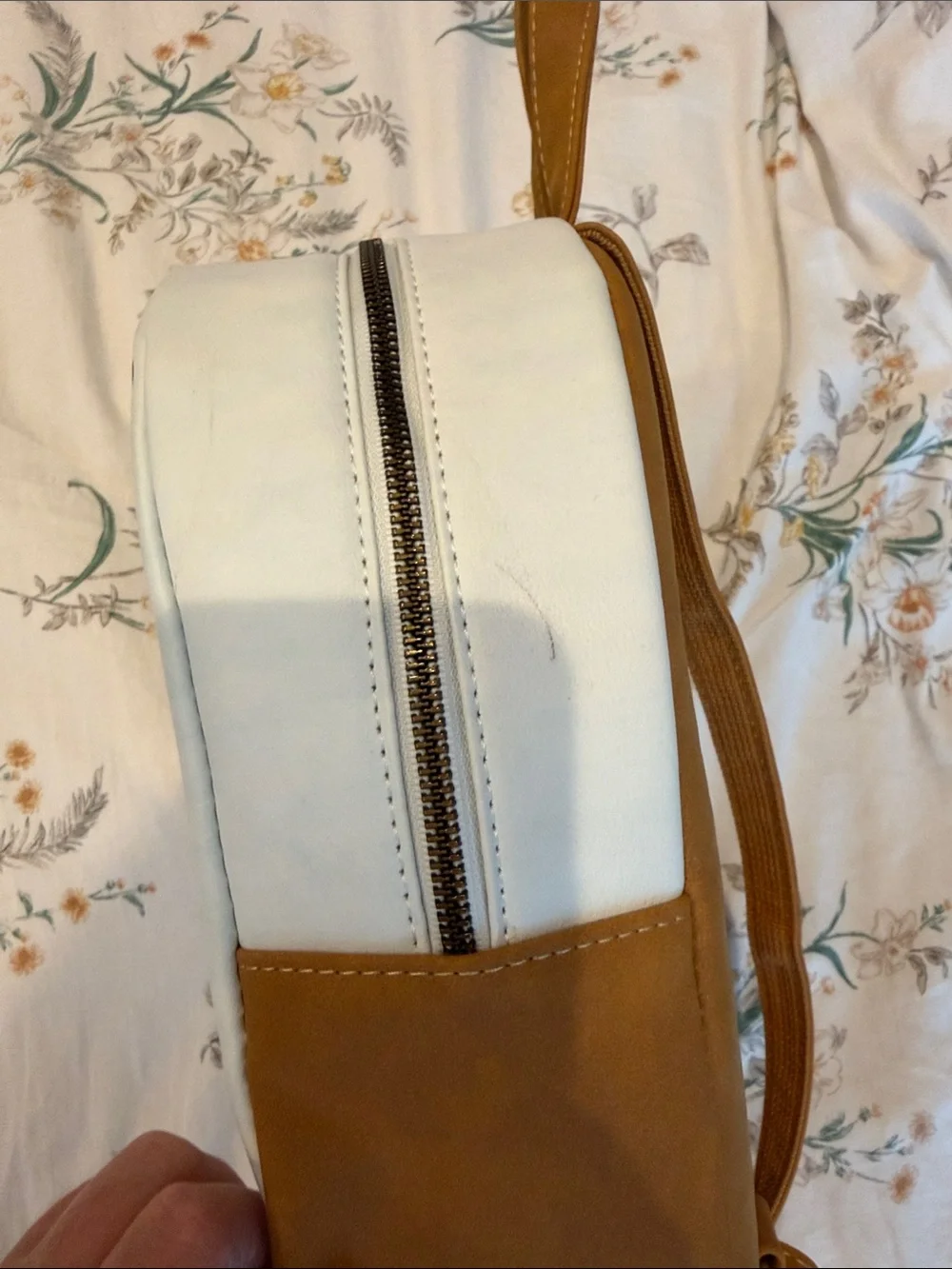 Winnie the Pooh Illustrated Mini Backpack - White with Tan Trim